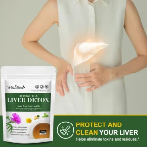 Mulittea 42day Detox Liver Tea for Improve Liver Function Clean the Lungs Treat Sore Throat & Bad Breath Protect Liver Health - Image 4