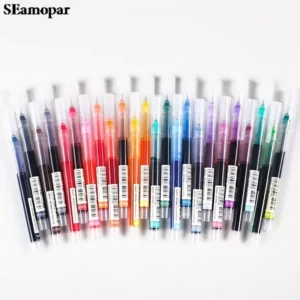 10pcs Colors Bag Color Straight Liquid Walking Bead Pen Gel Pen Large Capacity Water Pen Set Painting Supplies School Supplies