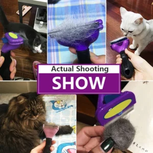 Pet Cat Hair Removal Combs Pet Grooming Brush Dogs Cats Hair Shedding Massage Combs Cat Hair Remover Cleaning Grooming Cat Brush - Image 6
