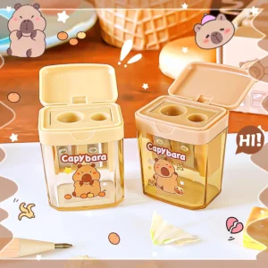 kawaii stationery back to school supplies classroom school useful accessories cute capybara pencil sharpener teacher supplies - Image 4