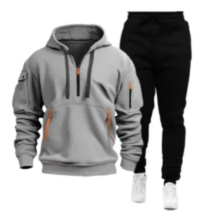 Men Tracksuit Casual Joggers Hooded Sportswear Jackets And Pants 2 Piece Sets Hip Hop Running Sports Suit S-XXXL - Image 2