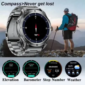 New For Xiaomi Military Smart Watch Men 10ATM Waterproof Outdoor Sport Fitness Tracker Health Monitor Bluetooth Call Smart Watch - Image 5