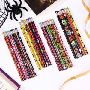 24 Pcs Halloween Stationery HB Pencil Set Cartoon Creative Rewards Cute Student Supplies Fit Office Rewards Back To School - Image 2