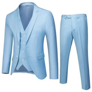 Slim Fit Wedding Suit Set for Men Korean Style Best Man Marriage Ceremony Clothes Two Piece Set Business Professional Formal - Image 2