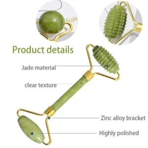 Natural Jade Roller Face Gua Sha, Natural Stone, Body Neck Massager, Acupoint, Eye Care Spa Massage Tools Massage Visage Lifting - Image 3
