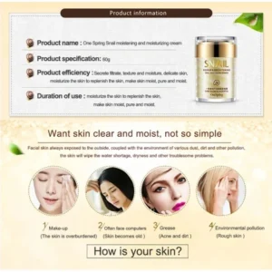 Skincare Set Snail Collagen Cream Anti Aging Whiten Skin Face Cream Fade Dark Eye Circles Remove Eye Bags Eye Serum - Image 5