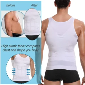 Mens Slimming Body Shaper Vest Shirt Abs Abdomen Slim Gym Workout Tummy Control Compression Tank Top Sleeveless Shapewear - Image 4