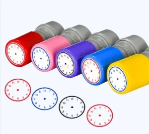 1PC Clock Stamp Teaching Tools for Kids Learning on Watch Multiple Style Student Teaching Tools Seal for Primary School Supplies - Image 5