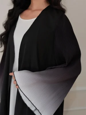 Elegant Abaya Muslim Flare Sleeve Casual Arabian Middle-East Open Front Abayas Turkey Kaftans Women Jilbabs Islamic Maxi Dresses - Image 4