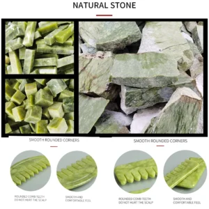 Natural Green Xiuyu Gua Sha Board Jade Stone Massager For SPA Acupuncture Body Scraping Gouache Scraper Facial Beauty Tool - Image 2