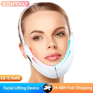EMS Double Chin V Shape Lift Belt Facial Lifting Massager 5 Modes Face Slimming Vibration Face Lift Tighten Device Skin Care
