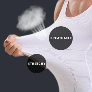 Mens Slimming Body Shaper Vest Shirt Abs Abdomen Slim Gym Workout Tummy Control Compression Tank Top Sleeveless Shapewear - Image 5