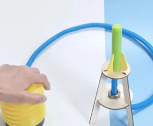 DIY Manual Rocket Launch Model Science Technology Physics Material Kit Experimental Tool Learning Educational Toy School Supply - Image 3