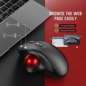 Trackball Wireless Mouse Rechargeable Bluetooth 2.4G USB Mouse Ergonomic Mice for Computer Android Windows 3 Adjustable DPI - Image 6
