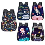 16 Inch Aliens Spaceship Pilot Backpack for 2-4 Years Old Space Astronaut Kids Bookbag Boy Girl Mini Toddler School Bags Gift