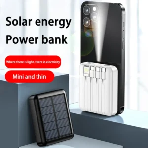OnePlus 50000mah Solar Power Bank Built 4 Cables Portable Fast Charging Large Capacity Charger Powerbank For Iphone Samsung - Image 2