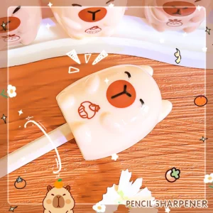 Aesthetic kawaii Pretty stationery creative Office supplies back to School supplies capybara pencil sharpener For school - Image 3
