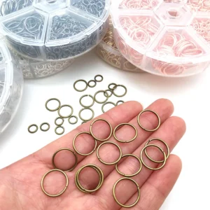 About 1000Pcs 6 Different Sizes Open Jump Rings,4mm 5mm 6mm 8mm 10mm 12mm with 1Pc Jump Ring Open/Close Tool for DIY Crafts Gift - Image 3