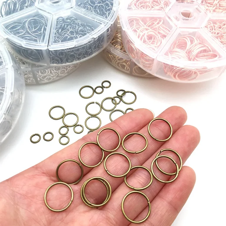 About 1000Pcs 6 Different Sizes Open Jump Rings,4mm 5mm 6mm 8mm 10mm 12mm with 1Pc Jump Ring Open/Close Tool for DIY Crafts Gift - Image 3