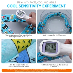 Pet Cooling Ice Scarf Cool Ice Towel Heatstroke Dogs Cats Ice Collar Adjustable Cat Collar Bib prevent heat stroke Dog Supplies - Image 5