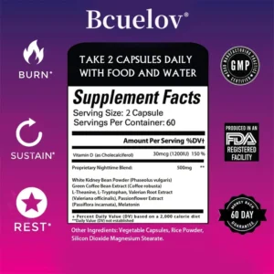 Best Nighttime Fat Burner - Thermogenic Fat Burner, Natural Appetite Suppressant and Metabolism Booster, Immune Health - Image 6