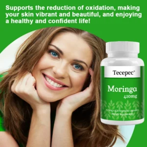 Moringa Capsules - Immune System & Energy Booster, Metabolism Booster, Antioxidant, Promotes Bone Joint Health, 120 Capsules - Image 2