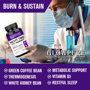 Slimming Capsule Night Time Fat Burner for Weight Loss, Boost Metabolism, Suppress Appetite Diet，Healthy Weight Management - Image 6