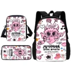 Karol G Manana Sera Bonito Child School Backpack With Shoulder Bag Pencil Bags School Bags for Boys Girls Best Gift