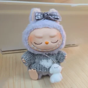 17cm labubu clothes outfit Plush doll clothes Macaron Cute Clothing DIY Kid Gift Dog Clothes Hair accessories v1 v2 clothes - Image 2
