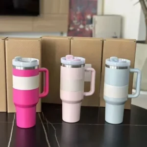 2025 New HOT Large Capacity 40Oz Stainless Steel Vacuum Flask - Insulated Tumbler Cup with Lids and Straws, Perfect for Travel - Image 3