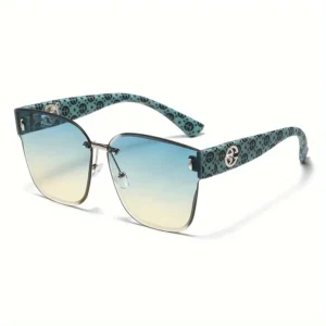 1pcs Fashionable new high-end women's sunglasses gradient color large frame UV resistant sunglasses to modify face shape - Image 4