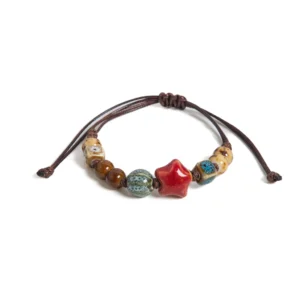 Handmade White Star Claw Ceramic Bracelet Adjustable Boho Ethnic Jewelry Unique Gift S02-027 - Image 4