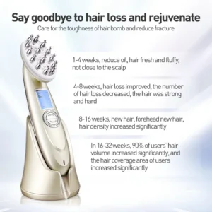 EMS Electric Laser Hair Growth Comb Infrared RF Vibration Massager Microcurrent Hair Care Loss Treatment Hair Regrowth - Image 2
