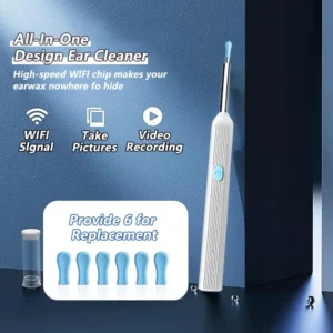 Visual Ear Wax Cleaner with Camera Safe Earwax Removal Endoscope with 5M Camera Luminous Otoscope Ear Cleaning Tools Ear Care - Image 4