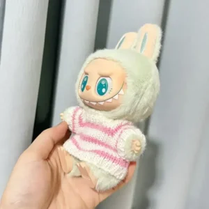 For Labubu V1 V2 Idol Cute Doll Clothes Fashion Sweater Outfit Accessories Sitting Party Pink White - Image 6