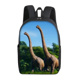 Dinosaur print backpack for primary and secondary school students, children's large capacity backpack, backpacks - Image 2