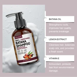 Organic Batana Oils Shampoo Treatment Damaged Split Hair Reduce Hair Loss Deep Cleansing Nourish Hair Care Growth Shampoo 100g - Image 2