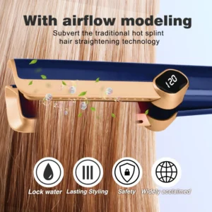 Multi Styler 2in1 LCD Display Hair DryerWet and Dry Hair Straightener Ion Portable Air Styling Hair Straighten - Image 3