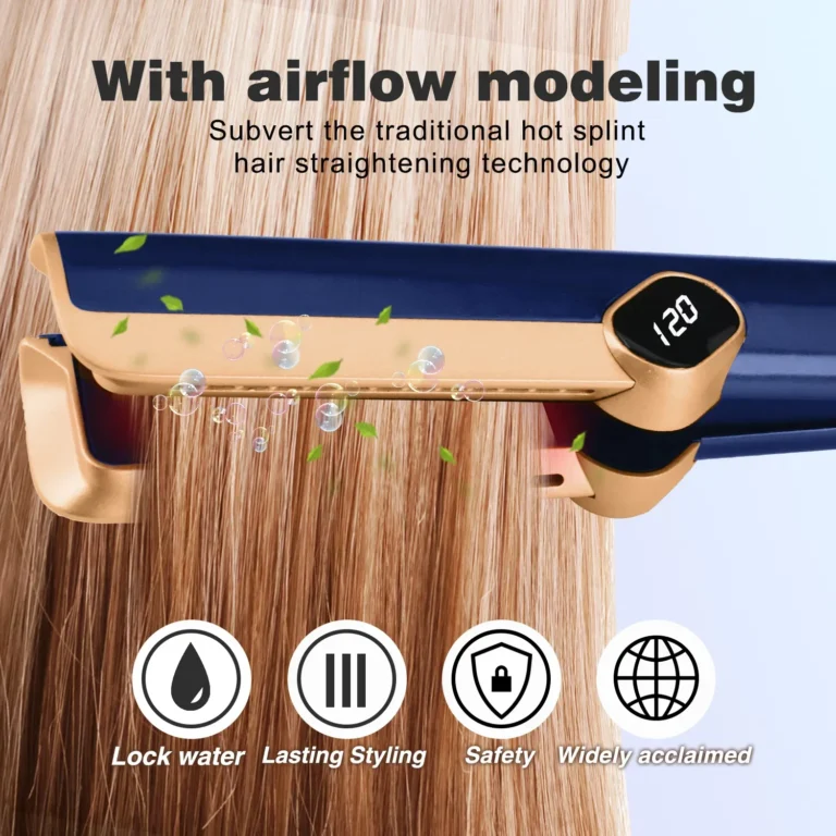 Multi Styler 2in1 LCD Display Hair DryerWet and Dry Hair Straightener Ion Portable Air Styling Hair Straighten - Image 3