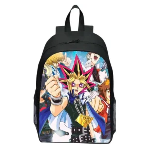 Yu Gi Oh Game King Children's Backpack Fashion Backpack for Primary, Secondary, and High School Students