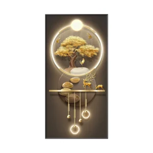 Corridor Decorative Wall Lamp Modern LED Elk Crystal Porcelain Mural Light Minimalism Living Room Hanging Paintings Lighting - Image 5