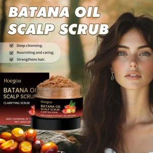 Batana Oil Scalp Scrub for Strengthening Hair Deep Cleaning Nourishing Soothing Shampoo for Sensitive Scalp Hair Care - Image 2