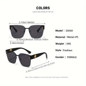 1pcs Fashionable new high-end women's sunglasses gradient color large frame UV resistant sunglasses to modify face shape - Image 6
