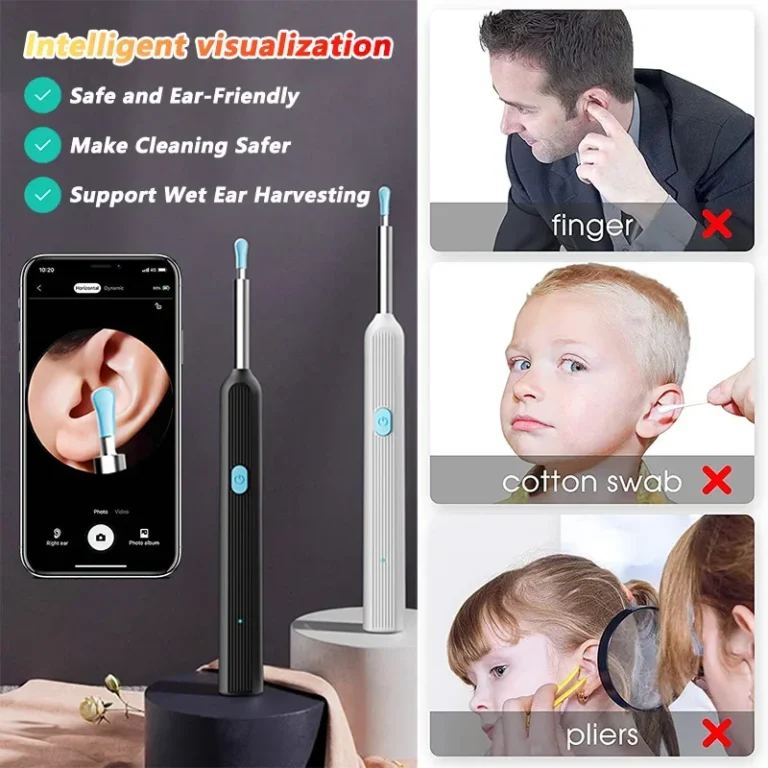 Visual Ear Wax Cleaner with Camera Safe Earwax Removal Endoscope with 5M Camera Luminous Otoscope Ear Cleaning Tools Ear Care - Image 3