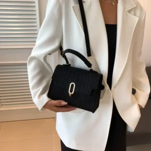 Retro Minimalist Small Square Bag Individual Beauty Shoulder Bag Summer New Trend Crossbody Handbag Soft Felt Material - Image 2