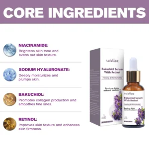 30ML Bakuchiol Serum With Retinol Skin Moisturizing & Firming Smooth Fine Lines Essence for Wrinkles Anti-aging Serum for Women - Image 2