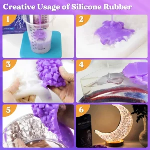 High-Performance Silicone Rubber Mold Making Kit, Fast Curing, Non-Toxic for Casting Resin, Soap, Wax, Crafts, and DIY Projects - Image 4