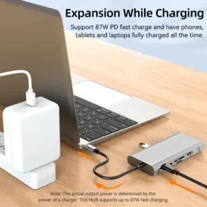11-in-1 USB C Docking Station USB C HUB Type C to HDMI 4K USB 3.0 5Gbps Transmission USB Splitter Adapter For Laptop Macbook - Image 3