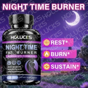 Night Time Fat Burner Weight Loss Capsules- with Melatonin - Fat Burner Diet Pills that Work Fast - Nighttime Metabolism Booster - Image 4