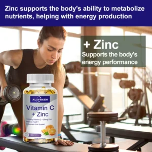 Alxfresh Vitamin C with Zinc for Hair Skin Nails and Brain Heart Health Supports Cellular Level Defense Immune System Booster - Image 3